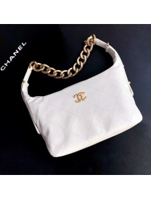 Chanel Calfskin Hobo Bag AS2910 White 2021