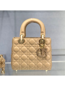 Dior Lady Dior My ABCDior Small Bag in Beige Cannage Shiny Lambskin 2021