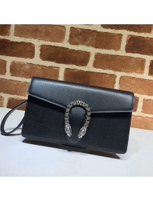 Gucci Dionysus Leather Clutch Bag 621197 Black 2021