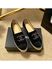 Chanel Knitted Wool Espadrilles G36368 Black 2020