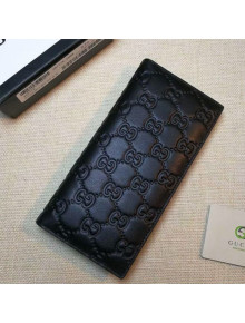 Gucci GG leather Billfold Long Wallet 307774 Black 2021