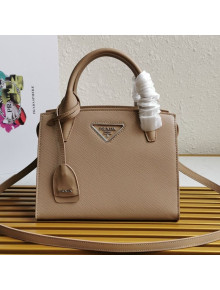 Prada Saffiano Leather Kristen Handbag 1BA297 Beige 2021