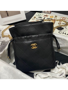 Chanel Leather Bucket Bag AS2168 Black 2021