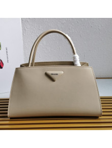 Prada Brushed Leather Handbag 1BA327 Beige 2021