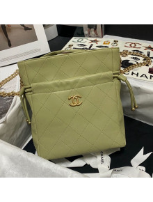 Chanel Leather Bucket Bag AS2168 Green 2021