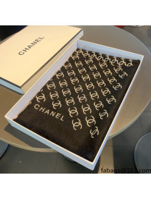 Chanel Cashmere Long Scarf CS02 Black 2021