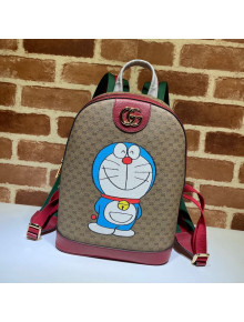 Doraemon x Gucci GG Canvas Small Backpack 647816 Beige/Red 2021