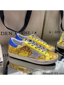 Golden Goose Super-Star Sneakers in Gold Sequins with Grey Star 2021