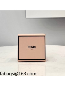 Fendi Leather Box Key Holder and Bag Charm Pink 2021 70310