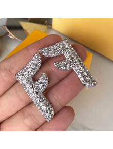 Fendi Crystal F Stud Earrings 2019