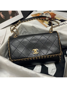 Chanel Quilted Calfskin Flap Bag AS2396 Black 2021