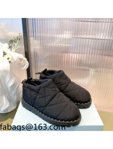 Prada Padded Nylon Fabric Slip-on Shoes Black 2021