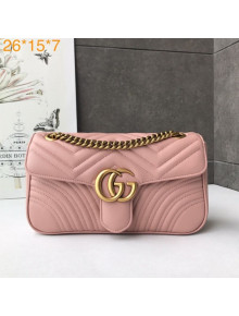 Gucci GG Marmont Small Shoulder Bag 443497 Pink/Gold 2021