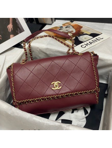 Chanel Quilted Calfskin Flap Bag AS2396 Burgundy 2021