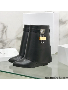 Givenchy Shark Lock Ankle Boots in Leather Black 2021