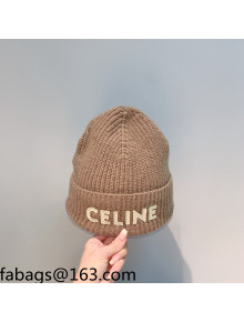 Celine Knit Hat Light Brown 2021 14