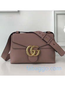 Gucci GG Marmont Leather Shoulder Bag 401173 Nude 2021