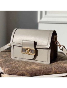 Louis Vuitton Dauphine Mini Smooth Leather Shoulder Bag M55837 Grey 2020