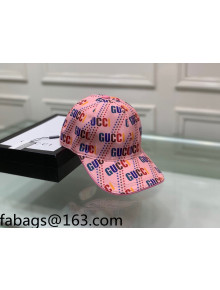 Gucci Star Logo Print Baseball Hat Pink 2021
