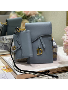 Dior Saddle Multifunctional Pouch Cloud Blue 2021