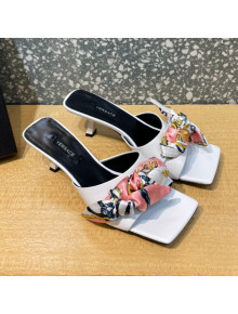 Versace Lambskin Heel Slide Sandals 5.5cm White 2021 29