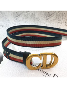 Dior Web Fabric Belt 25mm with CD Buckle 2019