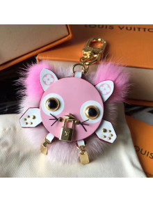 Louis Vuitton Wild Puppet Cat Bag Charm and Key Holder Pink 