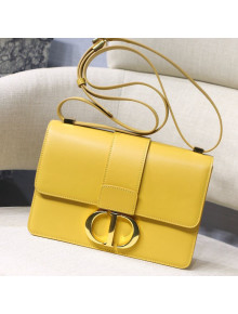 Dior 30 Montaigne CD Flap Bag in Smooth Yellow Calfskin 2019