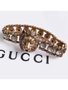 Gucci Lion Head Crystal Bracelet 2019