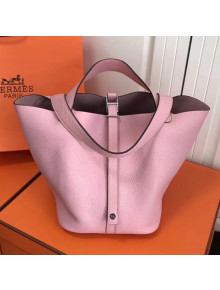 Hermes Togo Calfskin Leather Picotin Lock PM/MM Bag Pink