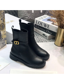 Dior Empreinte Ankle Short Boots in Black Calfskin 2020