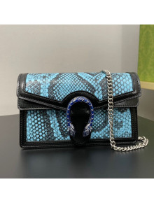 Gucci Dionysus Python Leather Super Mini Bag 476432 Blue 2021