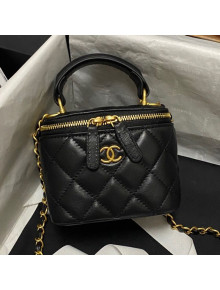 Chanel Lambskin Small Vanity Case with Chain AP2198 Black 2021