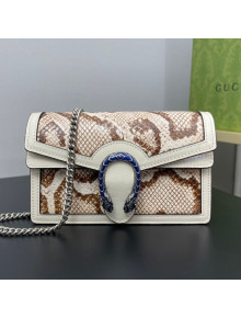 Gucci Dionysus Python Leather Super Mini Bag 476432 Beige 2021