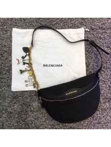 Balen...ga Souvenir Small Jacquard Logo Belt Bag Black 2018