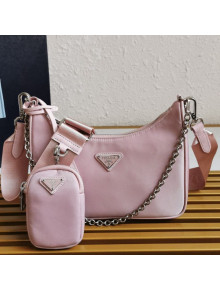 Prada Re-Edition 2005 Nylon Shoulder Bag 1BH204 Pink 2021 03