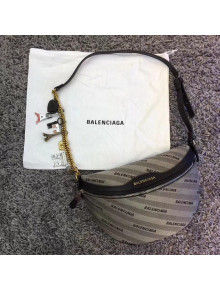 Balen...ga Souvenir Small Jacquard Logo Belt Bag Grey 2018
