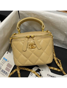 Chanel Lambskin Small Vanity Case with Chain AP2198 Yellow 2021