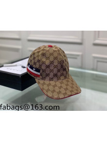 Gucci GG Canvas Hat with Star Web Beige 2021 110484