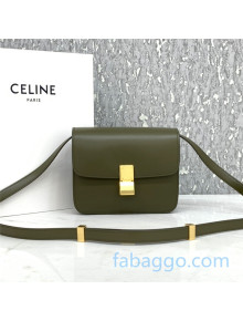 Celine Teen Small Classic Bag in Box Calfskin 192523 Olive Green 2020 (Top quality)