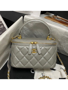 Chanel Vanity Case with Chain AP2199 Gray 2021