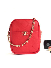 Chanel Lambskin Camera Case AS0139 Red 2019
