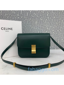 Celine Medium Classic Bag in Box Calfskin 8007 Dark Green 2020 (Top quality)