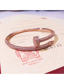 Cartier Juste un Clou Crystal Bracelet Rose Gold 2019