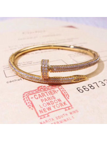 Cartier Juste un Clou Crystal Bracelet Golden Yellow 2019