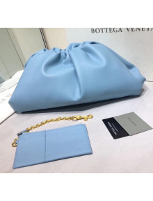 Bottega Veneta Large Pouch Soft Voluminous Clutch Bag Ice Blue 2020 576227L 