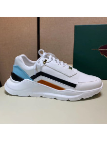 Buscemi Calfskin Sneaker For Men White/Black/Blue 2019