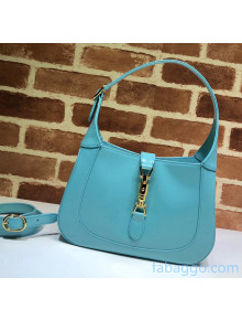 Gucci Jackie 1961 Leather Small Hobo Bag 636709 Blue 2020