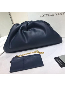 Bottega Veneta Large Pouch Soft Voluminous Clutch Bag Navy Blue 2020 576227L 