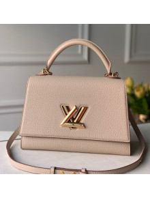 Louis Vuitton Twist One Handle Bag MM in Nude Taurillon Leather M57092 2020